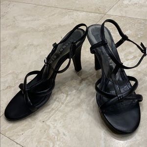Gianni Bini Black Strappy 3” Heels